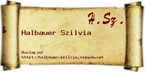 Halbauer Szilvia névjegykártya