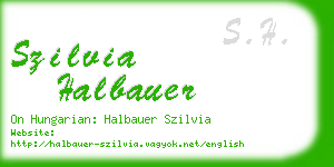 szilvia halbauer business card